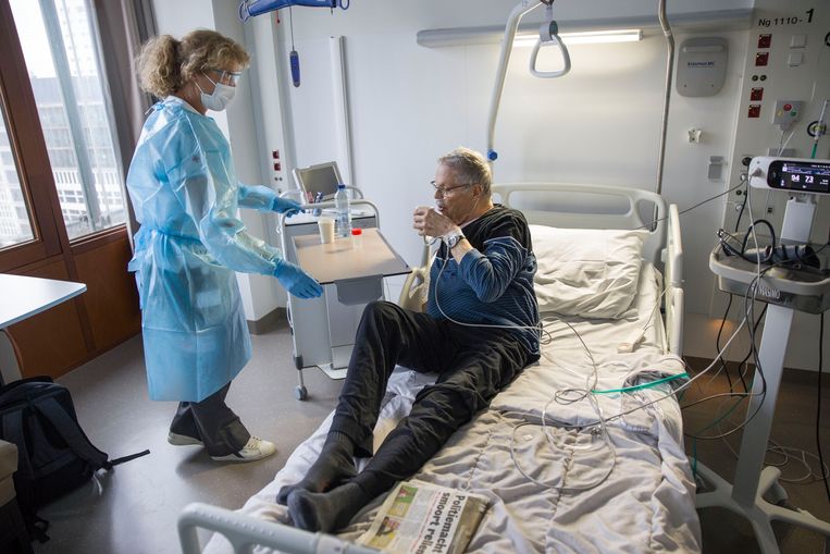 De COVID-afdeling van het Erasmus MC in Rotterdam. Beeld Arie Kievit