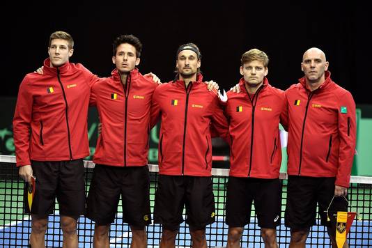 Joris De Loore, Julien Cagnina, Ruben Bemelmans, David Goffin et le sélectionneur national Johan Van Herck