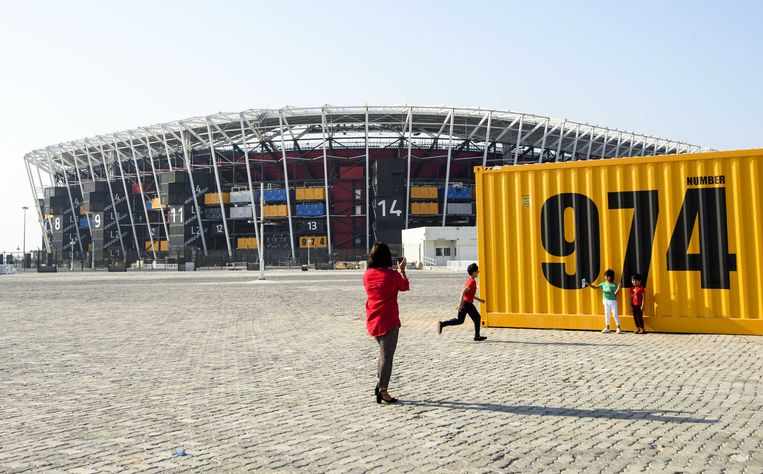 Voetbalstadion 974 in Doha, Qatar. Beeld ANP