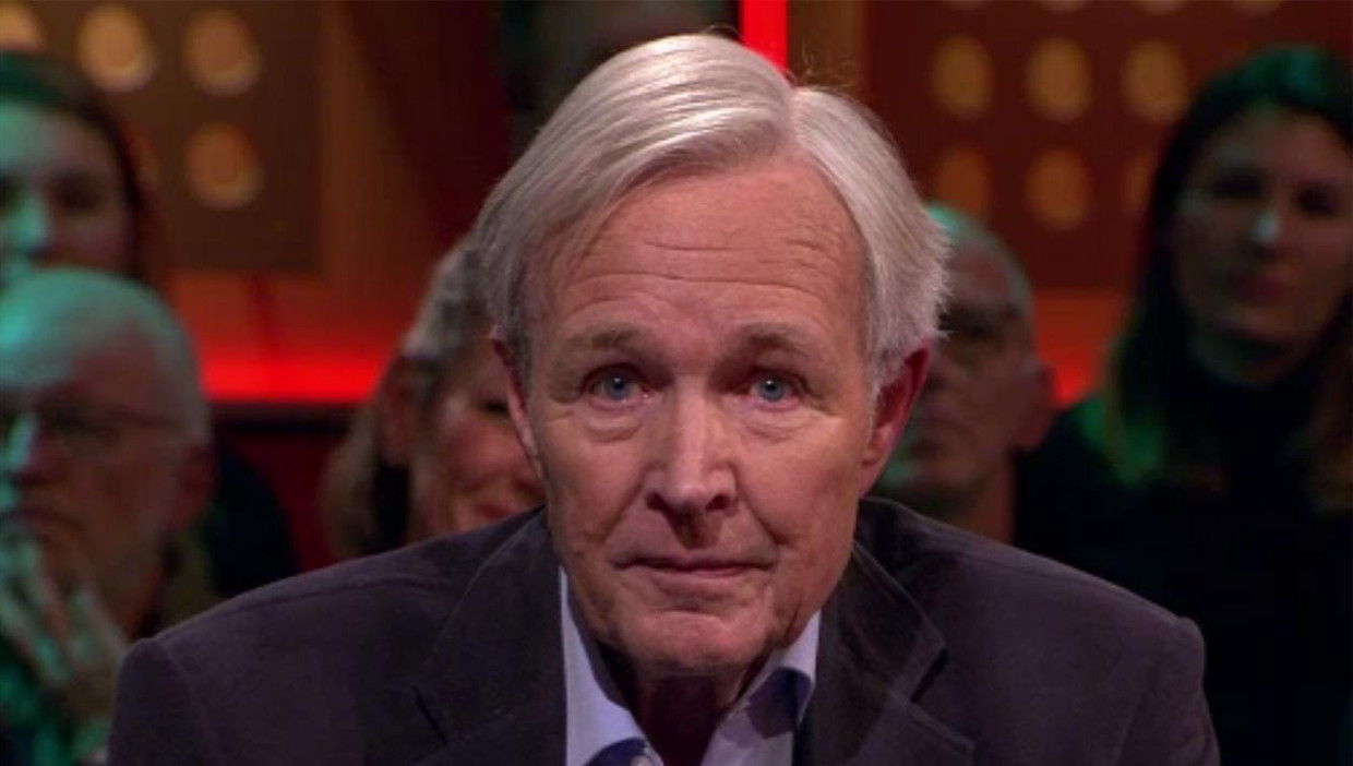 Jan Terlouw woensdagavond in De Wereld Draait Door (DWDD). Beeld NPO