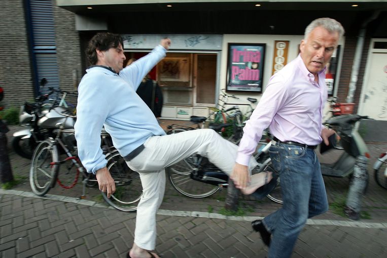 In 2007 werd Peter R. de Vries bij een boekenverkiezing in de Melkweg belaagd door Steve Brown, een voormalig hasjhandelaar en crimineel. Beeld ANP