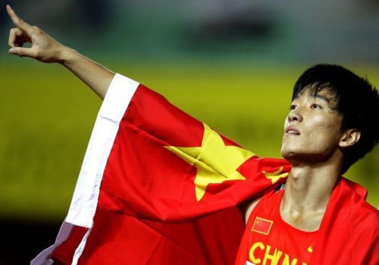 De Chinese hordeloper Liu Xiang maakt bij de wereldkampioenschappen indooratletiek in Doha zijn rentree op het mondiale podium. ANP Beeld 