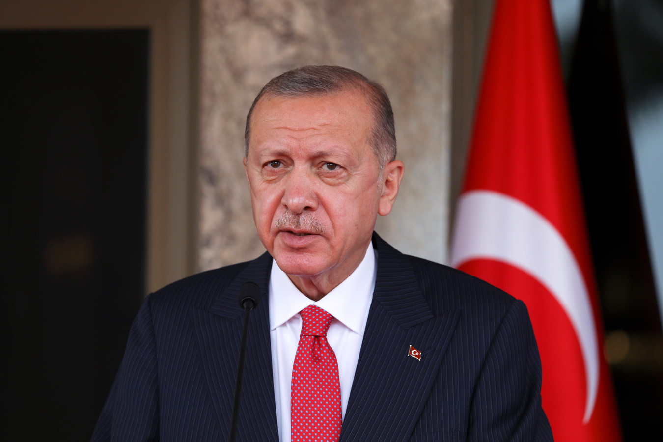 De Turkse president Recep Tayyip Erdogan