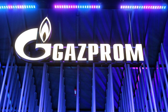 Logo Gazprom in Sint-Petersburg