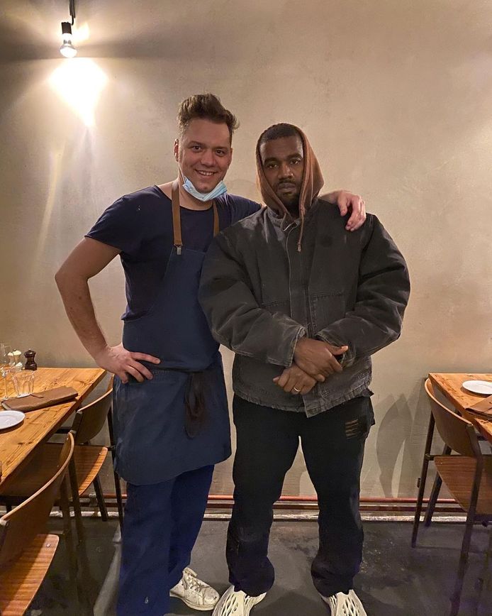 Ook Kanye West ging eten in restaurant Veranda in Antwerpen