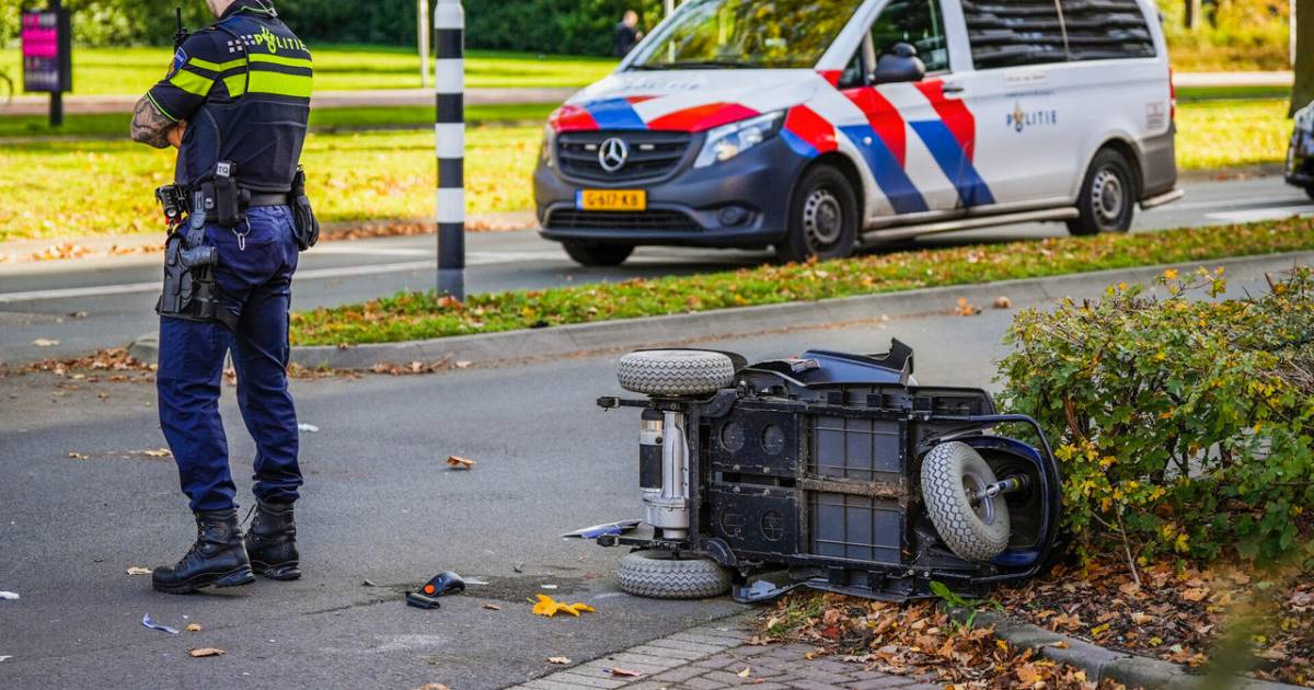 man op scootmobiel aangereden• overval op Kruidvat in Eindhoven.