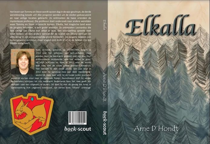 Het eerste boek van Arne D'Hondt is gedrukt bij uitgeverij Boekscout.