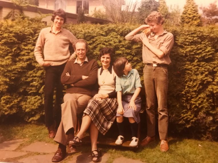 Het gezin van Ingeborg in de jaren zeventig. Beeld 