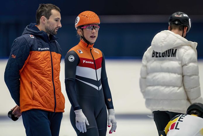 Bondscoach Niels Kerstholt en Suzanne Schulting.