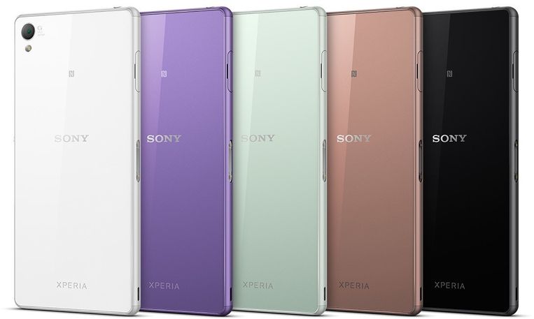 Sony's Xperia Z3, in al zijn mogelijke bastkleuren. Beeld Sony