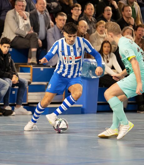 Zaalvoetballers FC Eindhoven kennen geen genade voor streekgenoot BE’79; koppositie blijft gehandhaafd na 5-1 winst