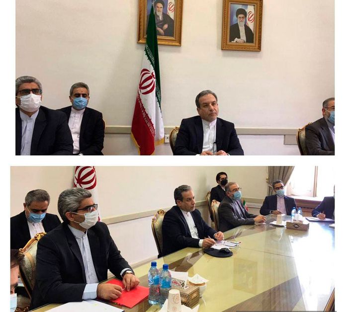 The Iranian ambassador is holding a video conference with representatives of the European Union, China, France, Russia, Germany and Britain.