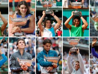 IN BEELD: De elf eindzeges van Rafael Nadal op 'zijn' Roland Garros