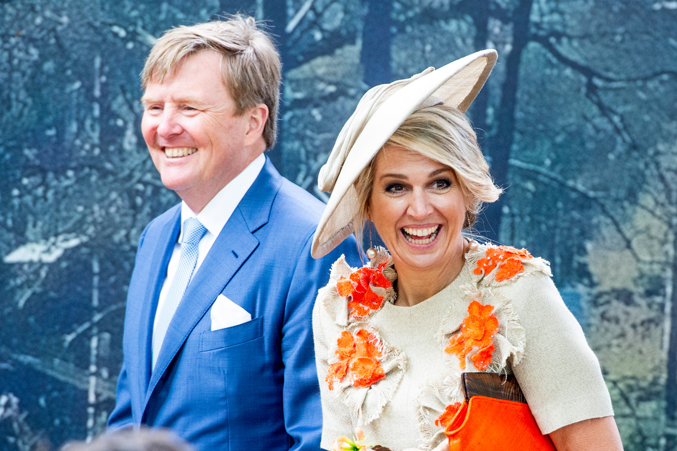 Koning Willem-Alexander en koningin Maxima op Koningsdag 2019 in Amersfoort.