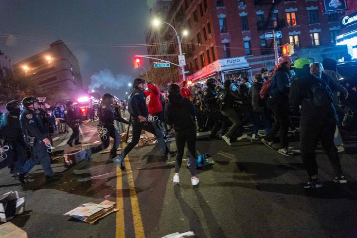 De politie greep deze week hard in bij een pro-Palestijns studentenprotest in New York.