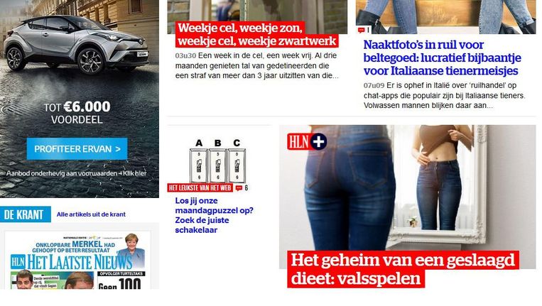 HLN+ voortaan handig op de homepage | Binnenland | Nieuws | HLN