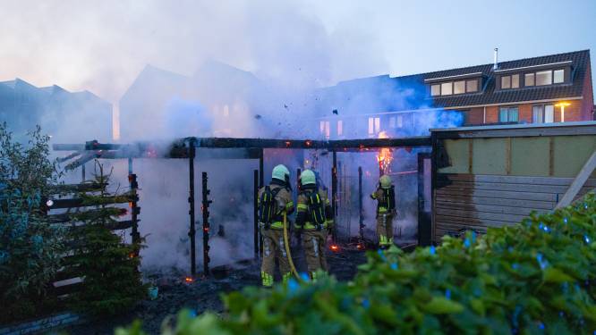 Drie schuren volledig in de as gelegd bij brand in woonwijk Zwolle