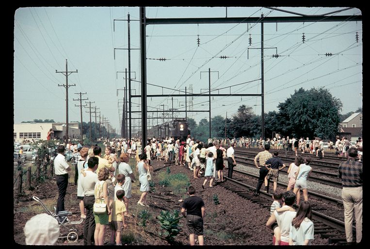 The Funeral Train, Tullytown, 8 juni 1968.  Beeld William F. Wisnom Sr. 