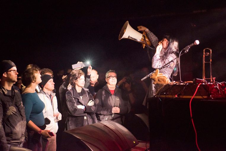 Mag (Magdalena Agren) op Sonic City Beeld Alex Vanhee