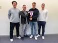Rob De Pauw, Julien Dossche, Jelle Claeys en Noah Tahiri.