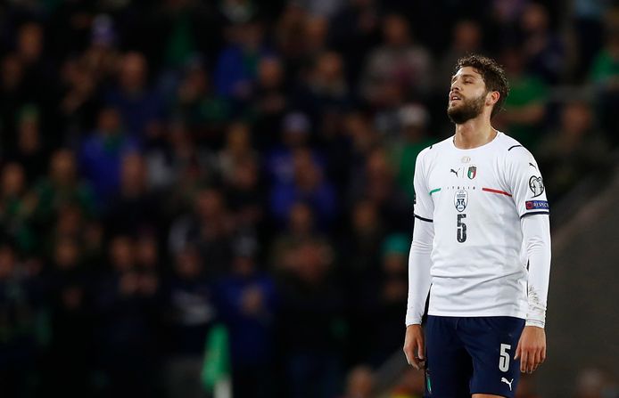 Manuel Locatelli is disappointed after the draw against Northern Ireland.