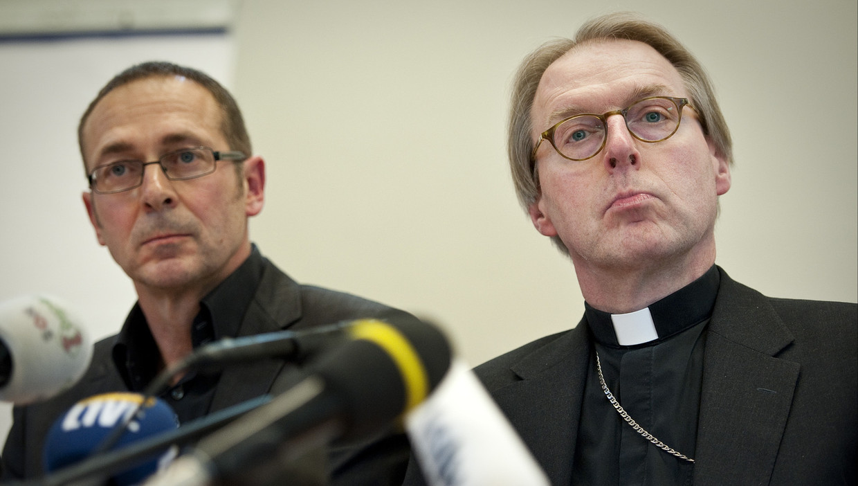Bisschop Gerard de Korte (r) van het bisdom Groningen-Leeuwarden. Beeld anp