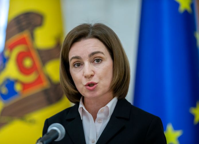 De Moldavische president Maia Sandu.