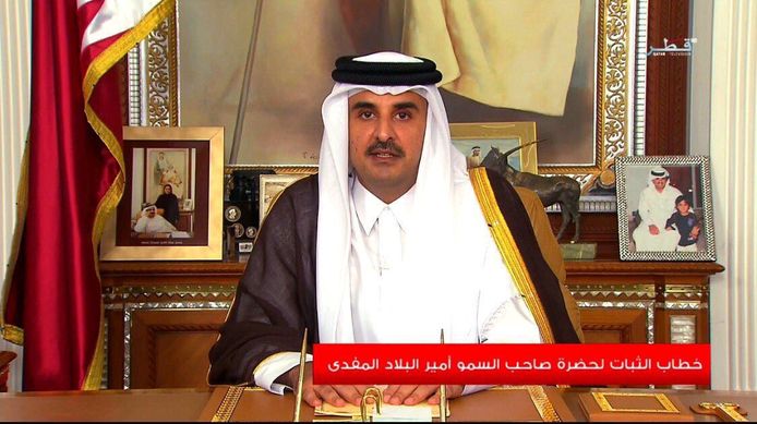 De Qatarese sjeik Tamim bin Hamad.