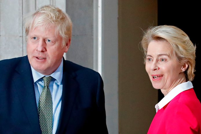 Boris Johnson en Ursula von der Leyen