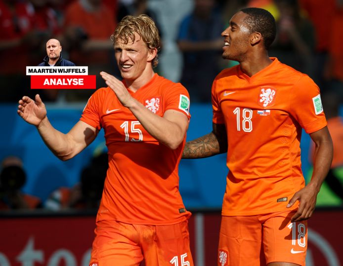 Dirk Kuyt als linksback tijdens het WK in 2018.