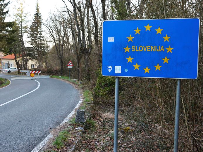 Grensovergang tussen Slovenië en Italië