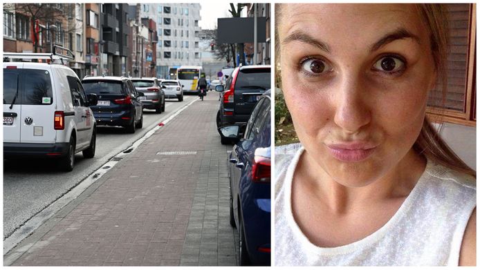 Het ongeval gebeurde hier op de Diestesteenweg in Leuven. Links: Carla voor het ongeval van maandag.