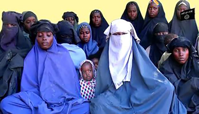 Archieffoto. 14 van de in 2014 door Boko Haram gekidnapte meisjes.