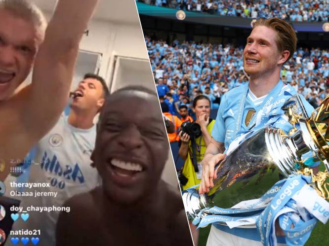 Man City kroont zich voor vierde keer op rij tot kampioen, Doku geeft inkijk in vreugdetaferelen op Instagram