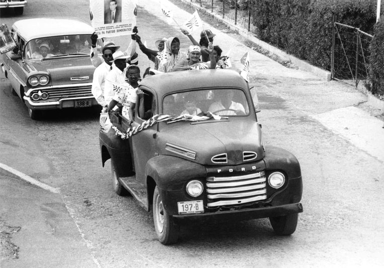Verkiezingsoptocht DP Beeld Abraham, Archivo Boneiru