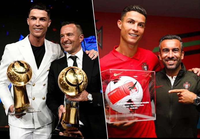 Ronaldo met Mendes en Ronaldo met Regufe