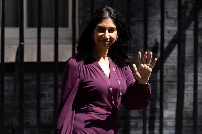 Suella Braverman, de procureur-generaal voor Engeland en Wales, is klaar om de strijd met Johnson aan te gaan om het leiderschap van de Conservatieve partij.