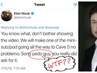 Grote verontwaardiging na tweet Elon Musk: "Duiker die deelnam aan redding Thaise voetballers is een pedofiel"