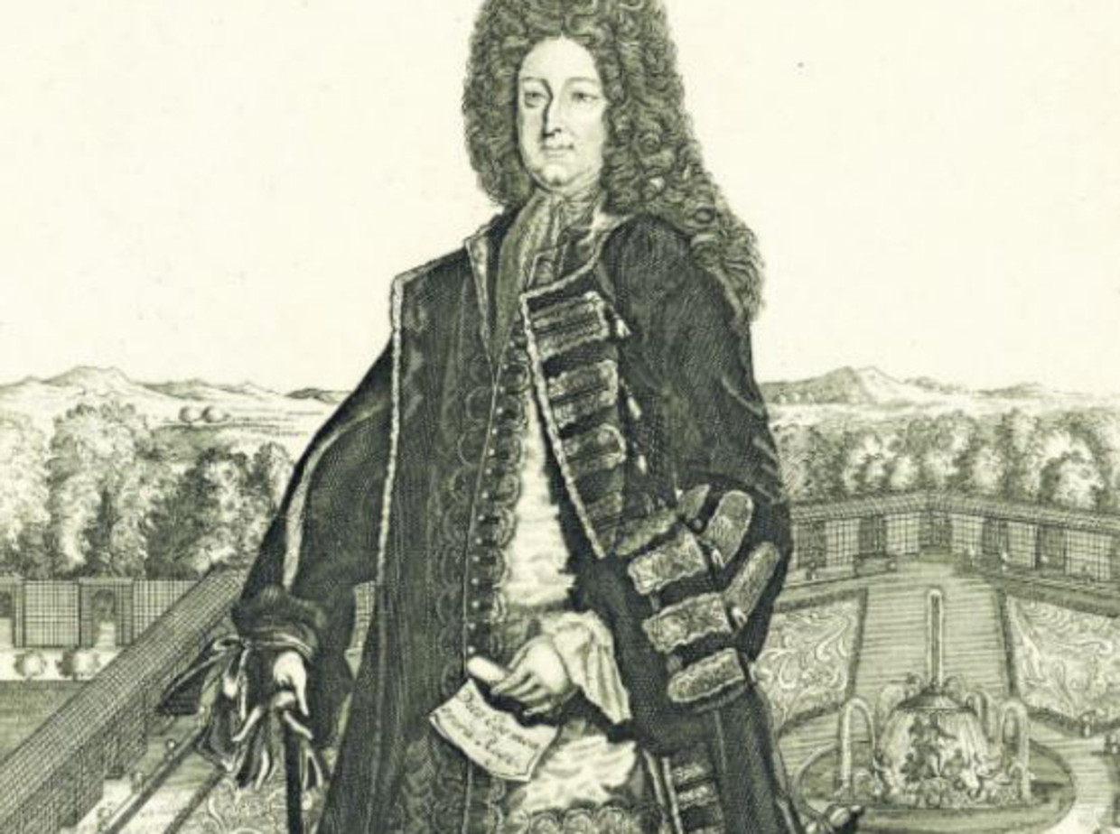 John Law spottend afgebeeld als Zonnekoning. Beeld Archief Rijksmuseum