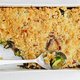 Vandaag eten we... courgettecrumble met ham en champignons