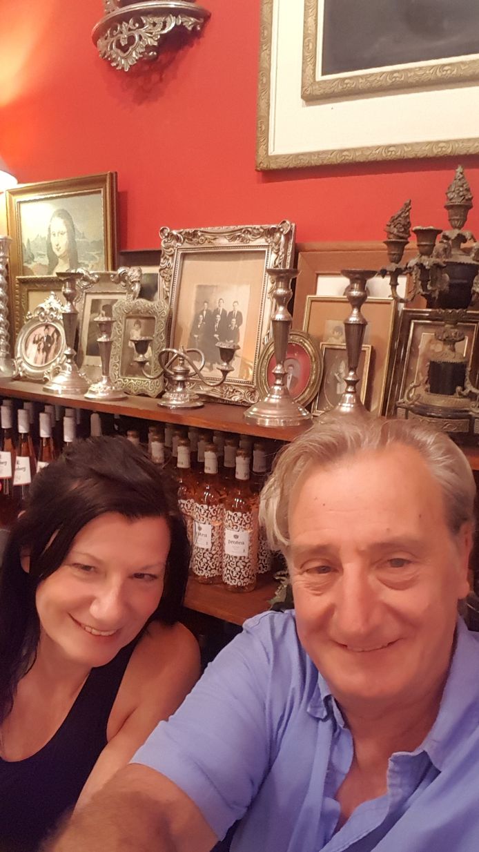 Wilma Vervoort met haar vriend Nic Maritz.