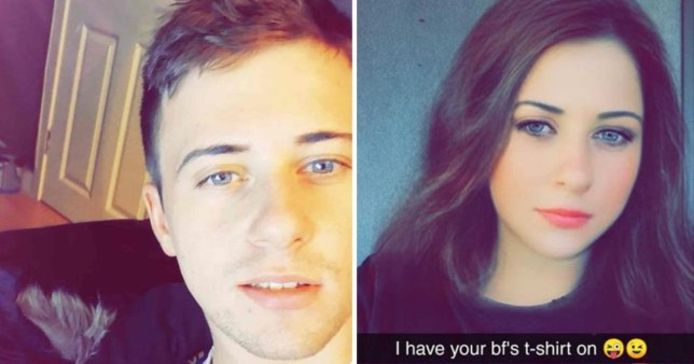 Links: Ryan Hill. Rechts: Ryan als vrouw, met de Snapchat-filter.