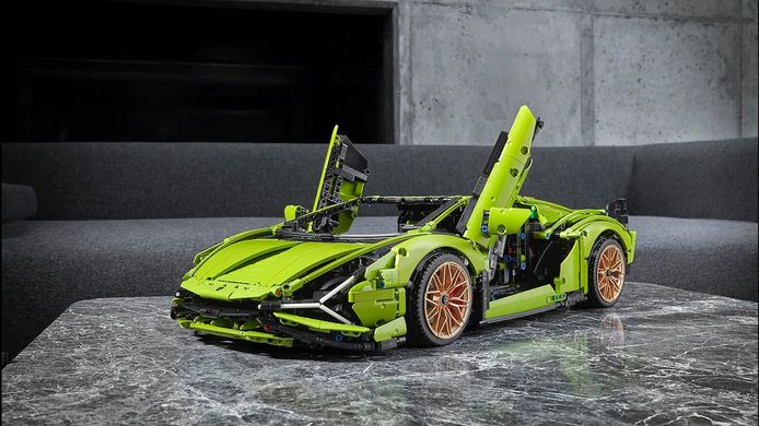 De nieuwste Lego-auto is een Lamborghini die bestaat uit 3696 onderdelen.