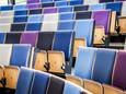 Een lege collegezaal. Foto ter illustratie.