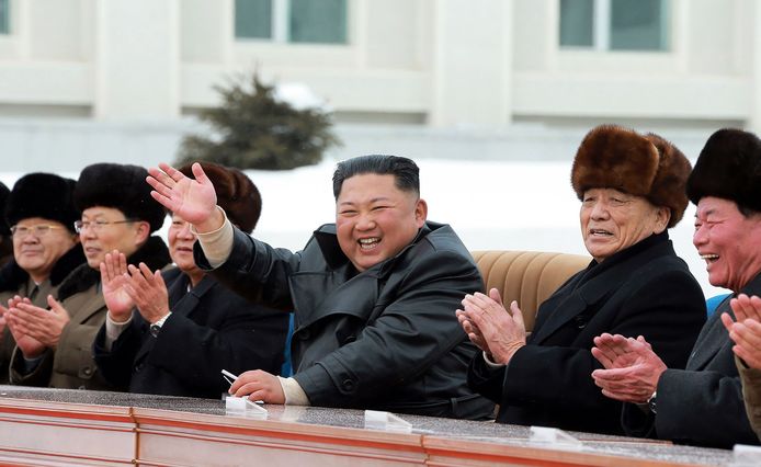 De Noord-Koreaanse leider Kim Jong-un was aanwezig bij de ceremonie