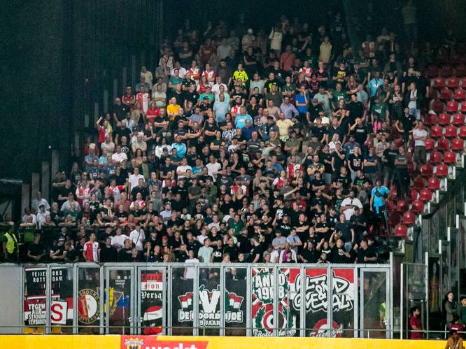 Warm welkom voor Feyenoorders: supporters GA Eagles delen gratis drankjes uit
