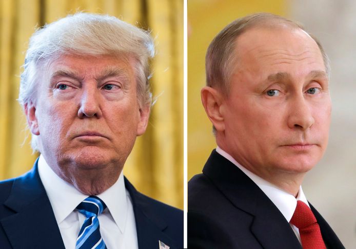 Trump (links) en Poetin.