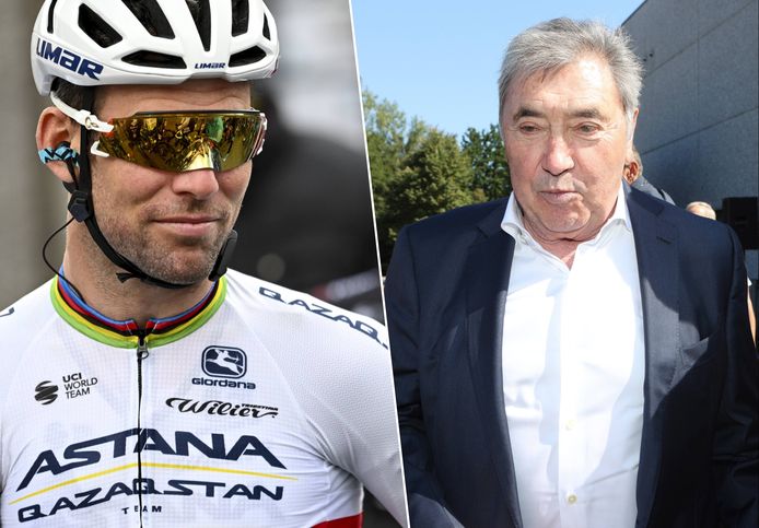 Mark Cavendish et Eddy Merckx.
