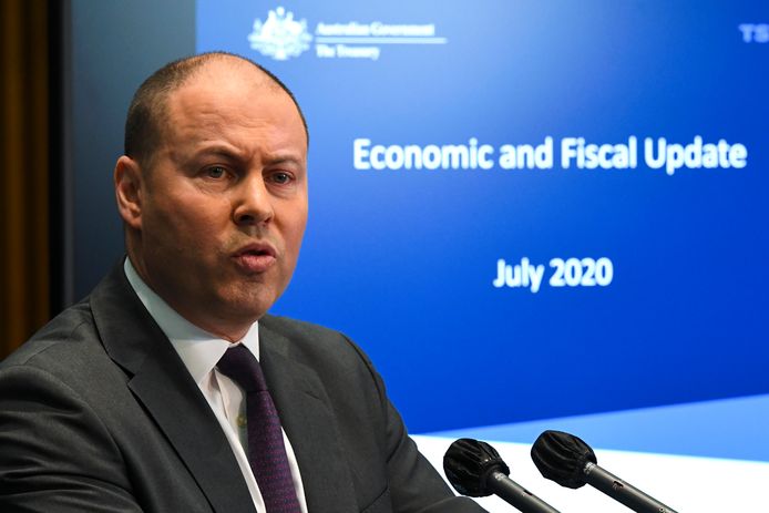 De Australische minister van Financiën Josh Frydenberg.