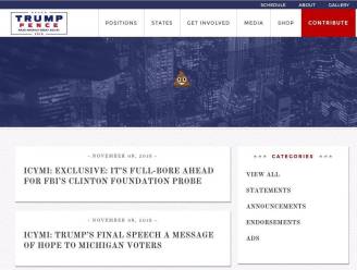 Campagnewebsite van Donald Trump 'gehackt' met drol-emoji